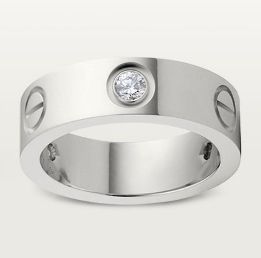 #7 5mm-zilver met diamant