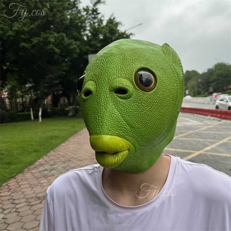 Grön fiskmask