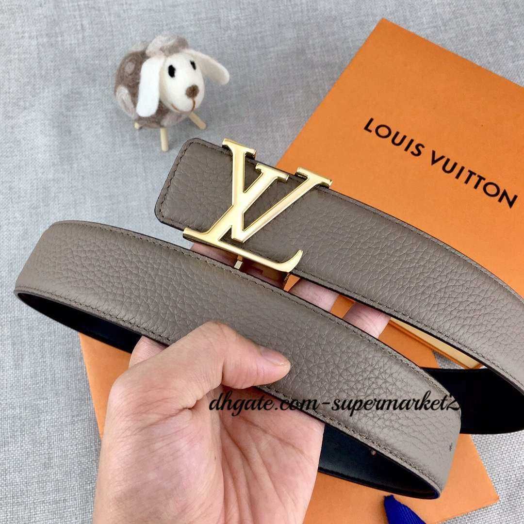 Nueva Hebilla Grande LOUIS VUITTON lv genuina Correa De Cuero De