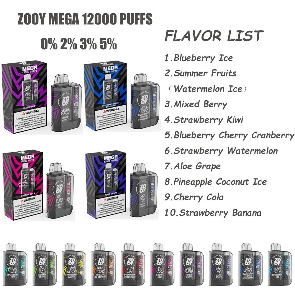 zooy mega 12k 0% --choisissez la saveur