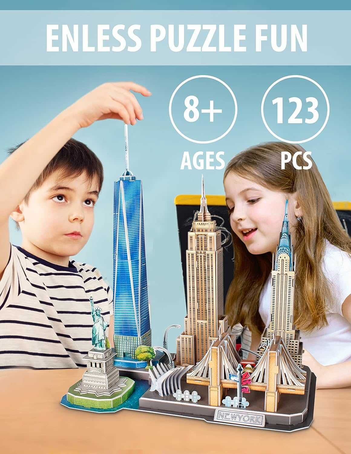 3D Puzzles 3D Puzzle Puzzles For Kids Ages 8 10 New York City STEM