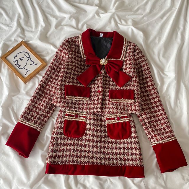 Conjunto vermelho de 2 peças