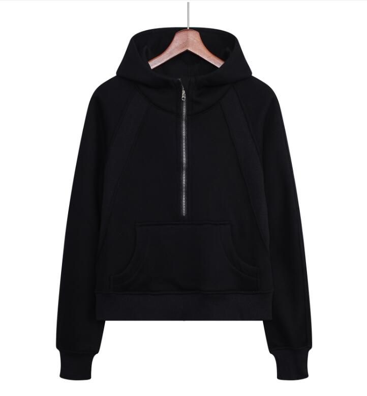 8# Half Zip Black