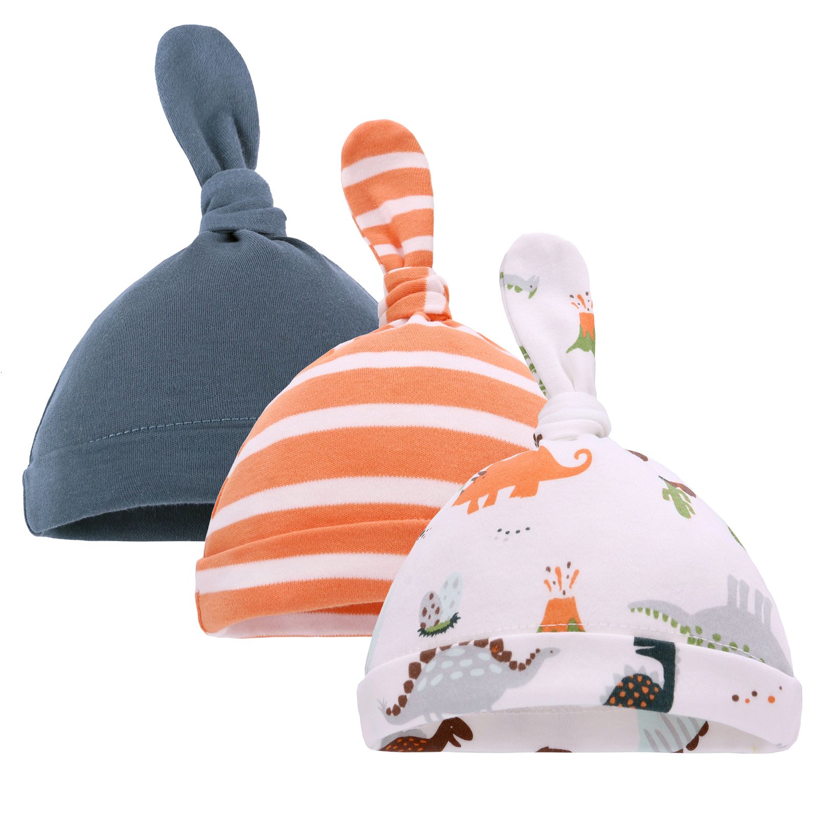 Casquettes orange dinosaure-l (3-6 mois)