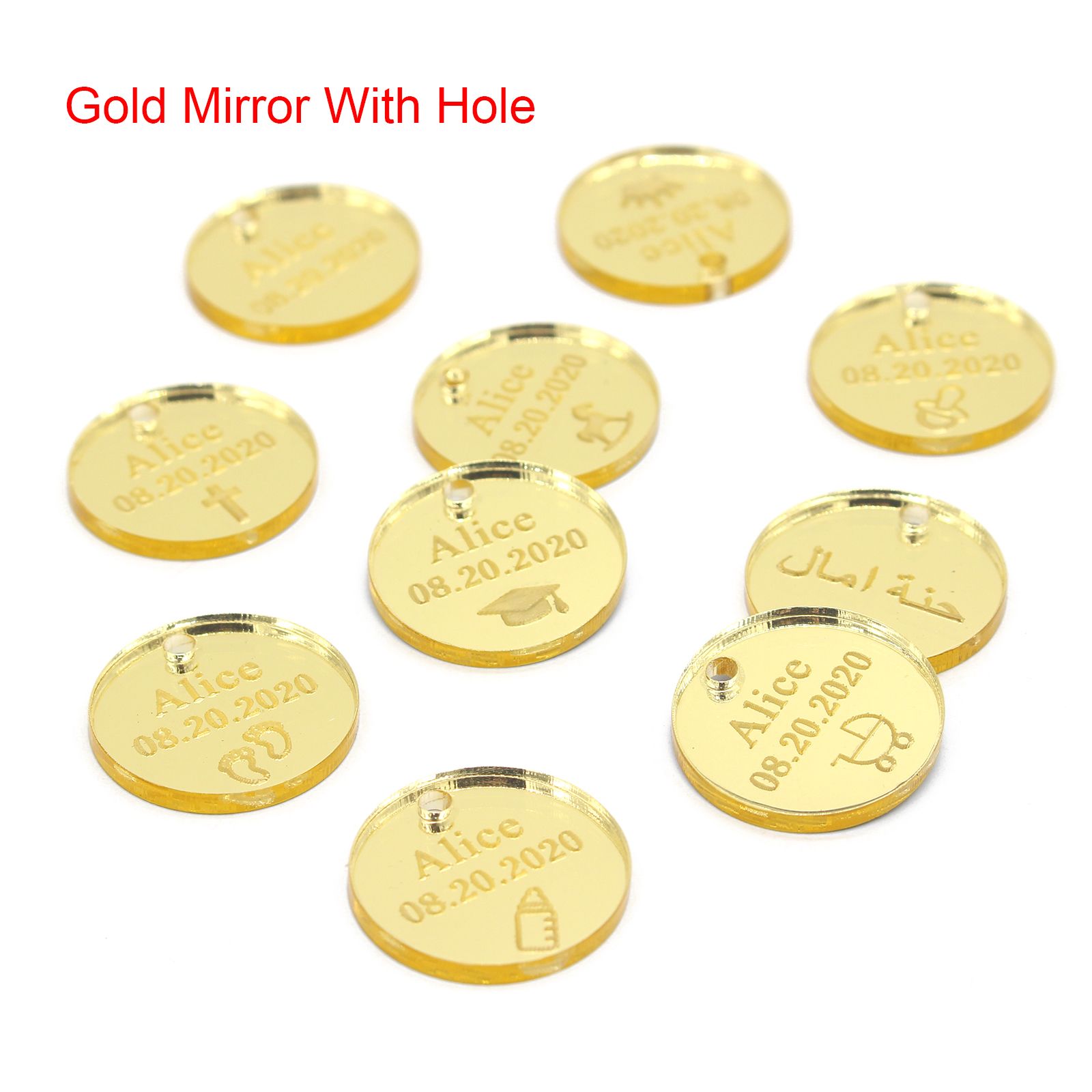 Gold mit Hole-2 Cm