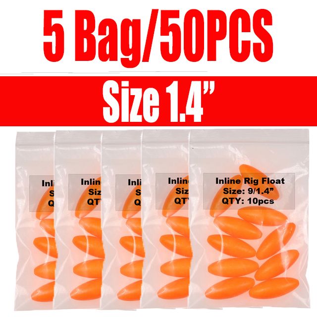 50pcs Orange Size 9