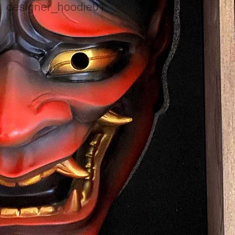 Masque en Latex de samouraï oncle Oni, accessoires de Cosplay d