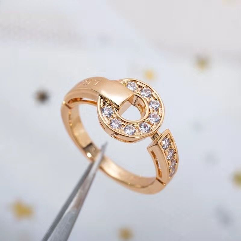 Pink gold with diamonds