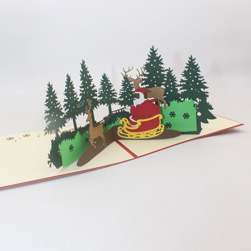 クリスマスの森と老人