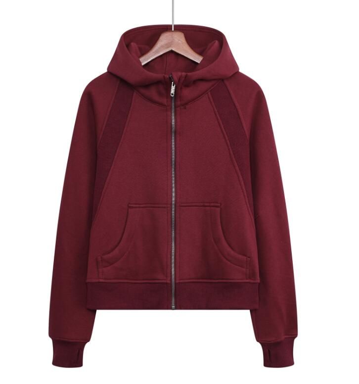 Full Zip Wine Red