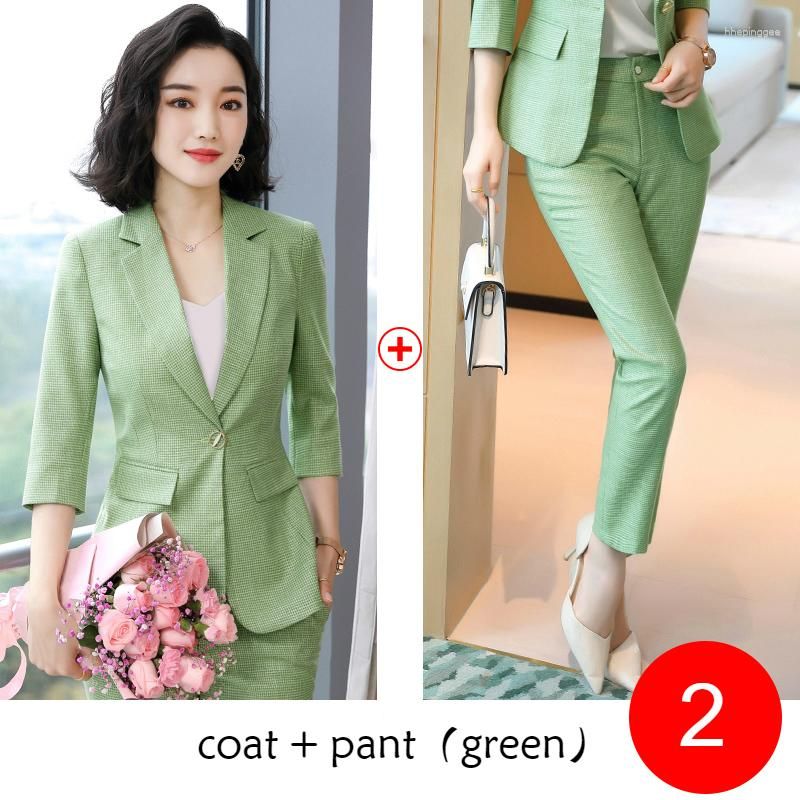 green coat pant