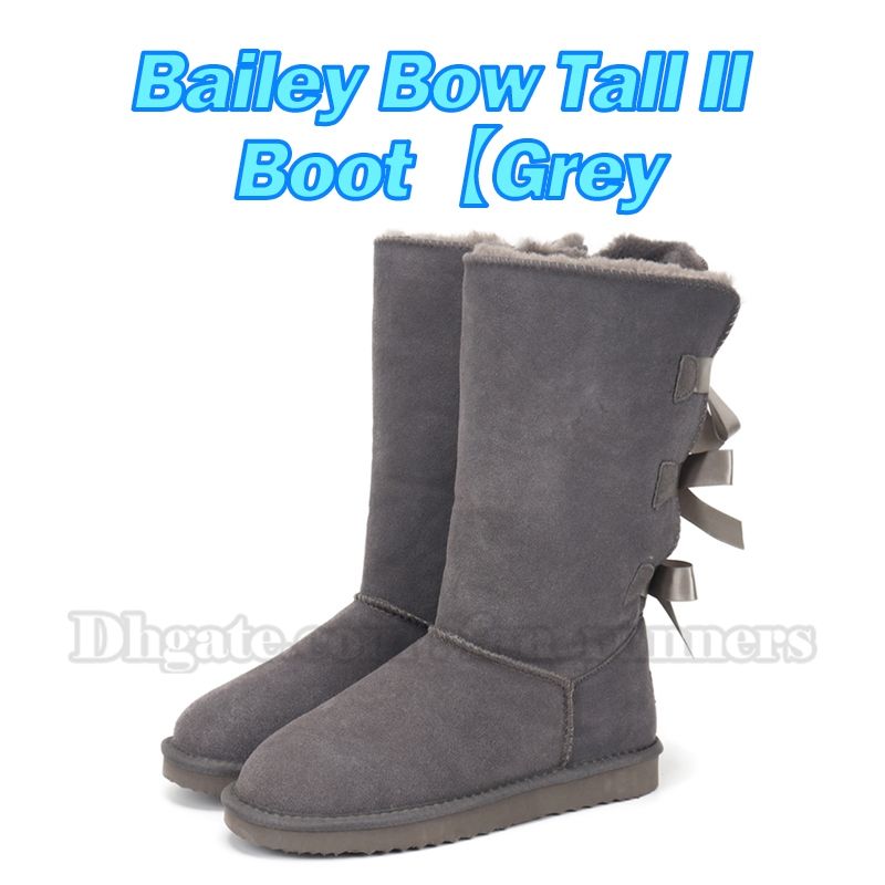 Ботинки Bailey Bow Tall II 22【Серый