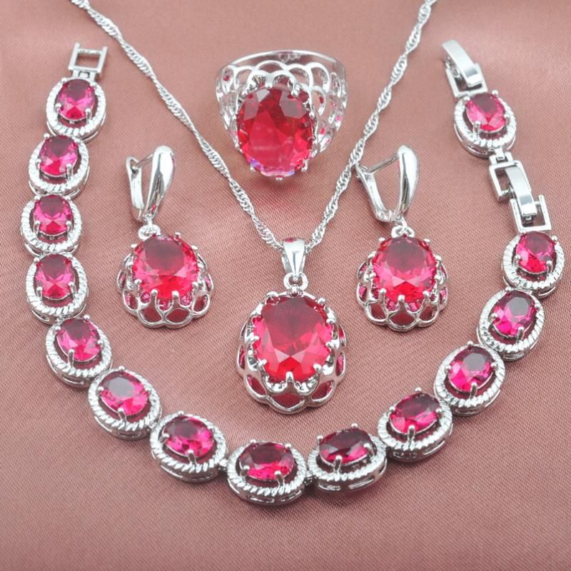 Ensemble 4 PCS Rose Rouge