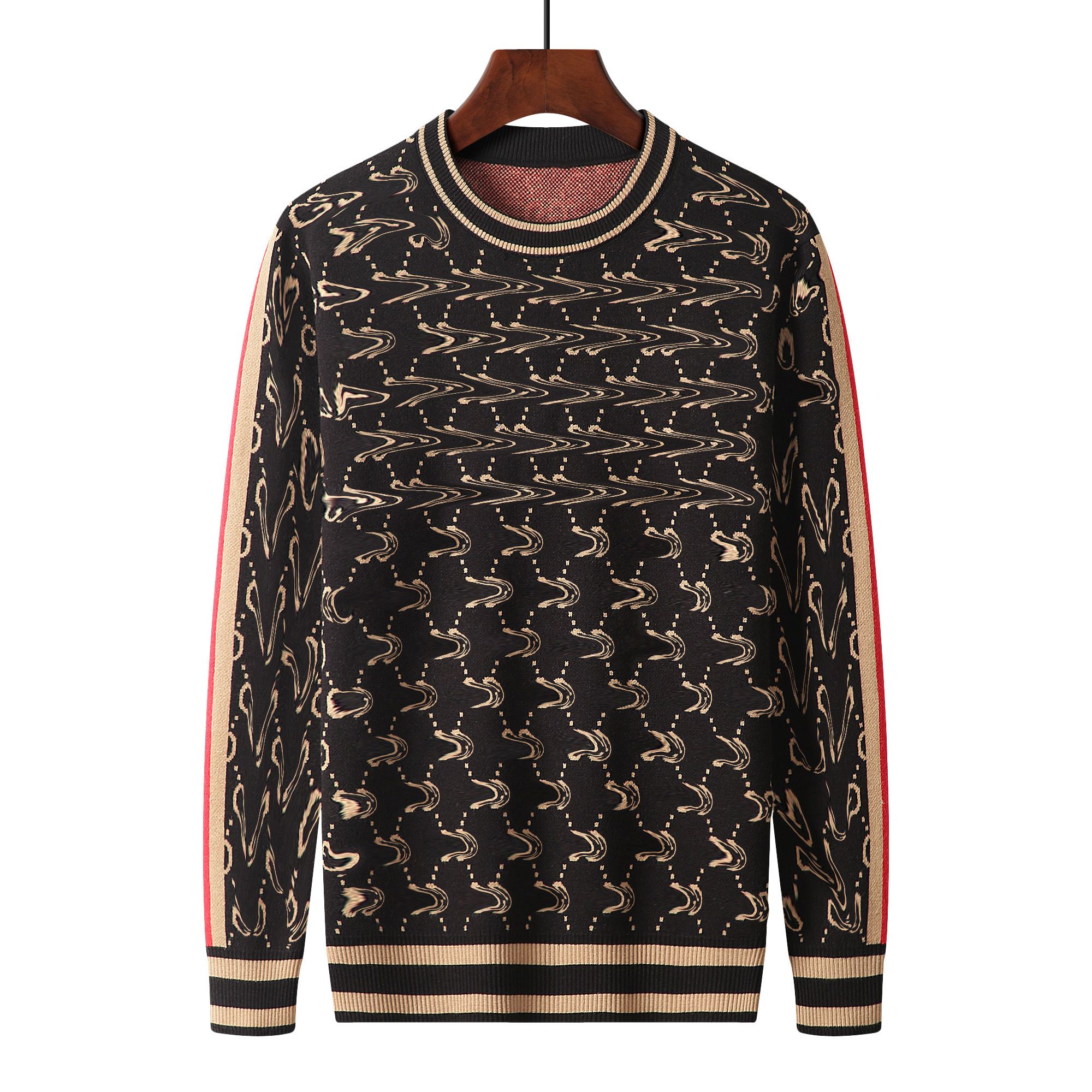 Louis Vuitton Orange Monogram Jacquard Crew Neck Sweatshirt M