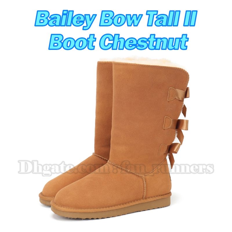 Ботинки Bailey Bow Tall II цвета каштана 6
