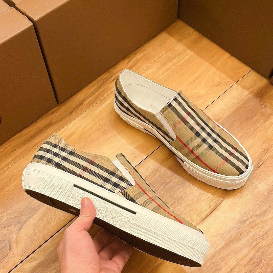 Designer Sneakers Cotton Striped Vintage Loafers Casual Shoes