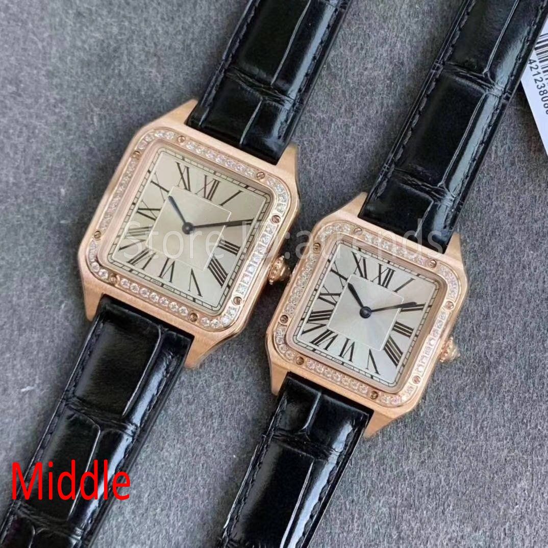 Middle Size, Gold, Black Strap