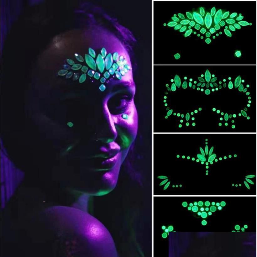 Party Decoration Face Jewels Gems Chunky Self Adhesive Luminous Rhinestones  Stickers For Music Festivals Rave Carnival Cosplay Drop Dhutk From  Ediblesgummmies, $0.99