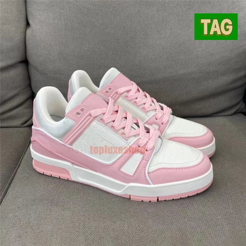 Louis Vuitton 100 % Original Trainer Mujer Zapatillas Bajas Rosa