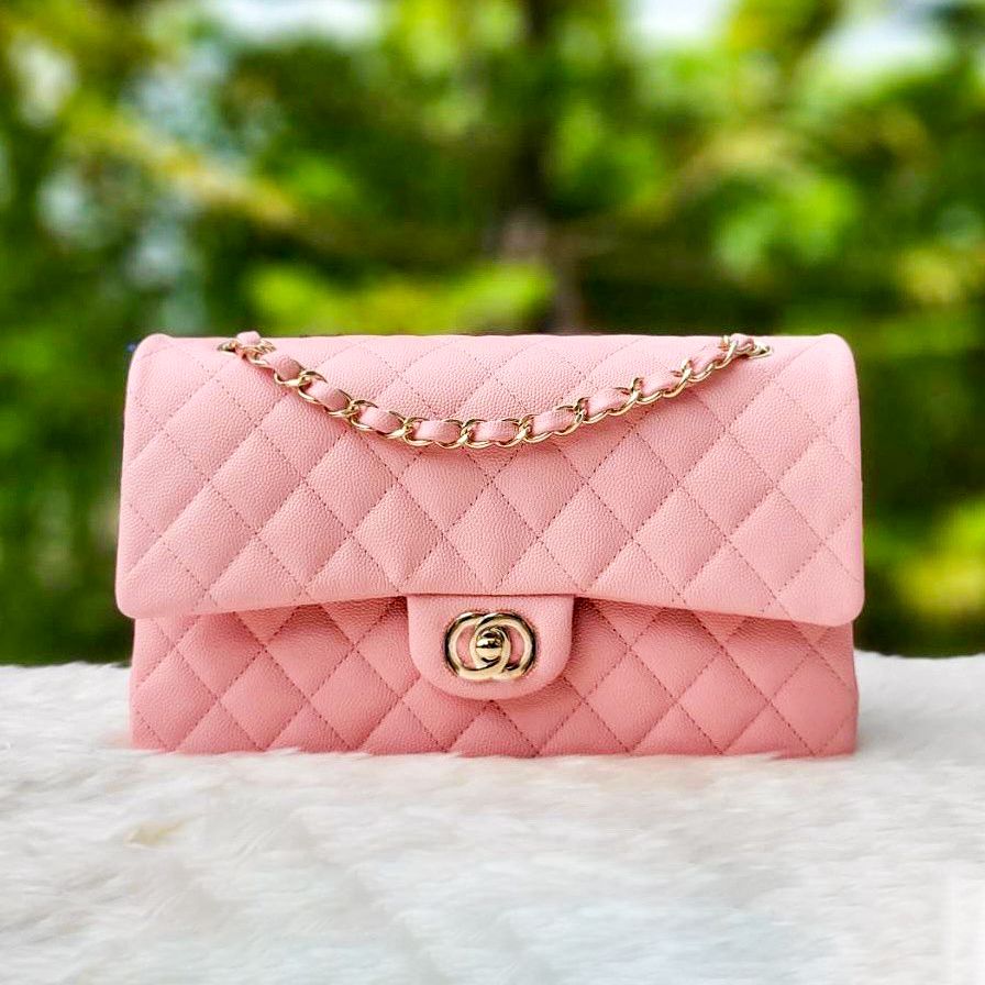 pink chanel chain bag new