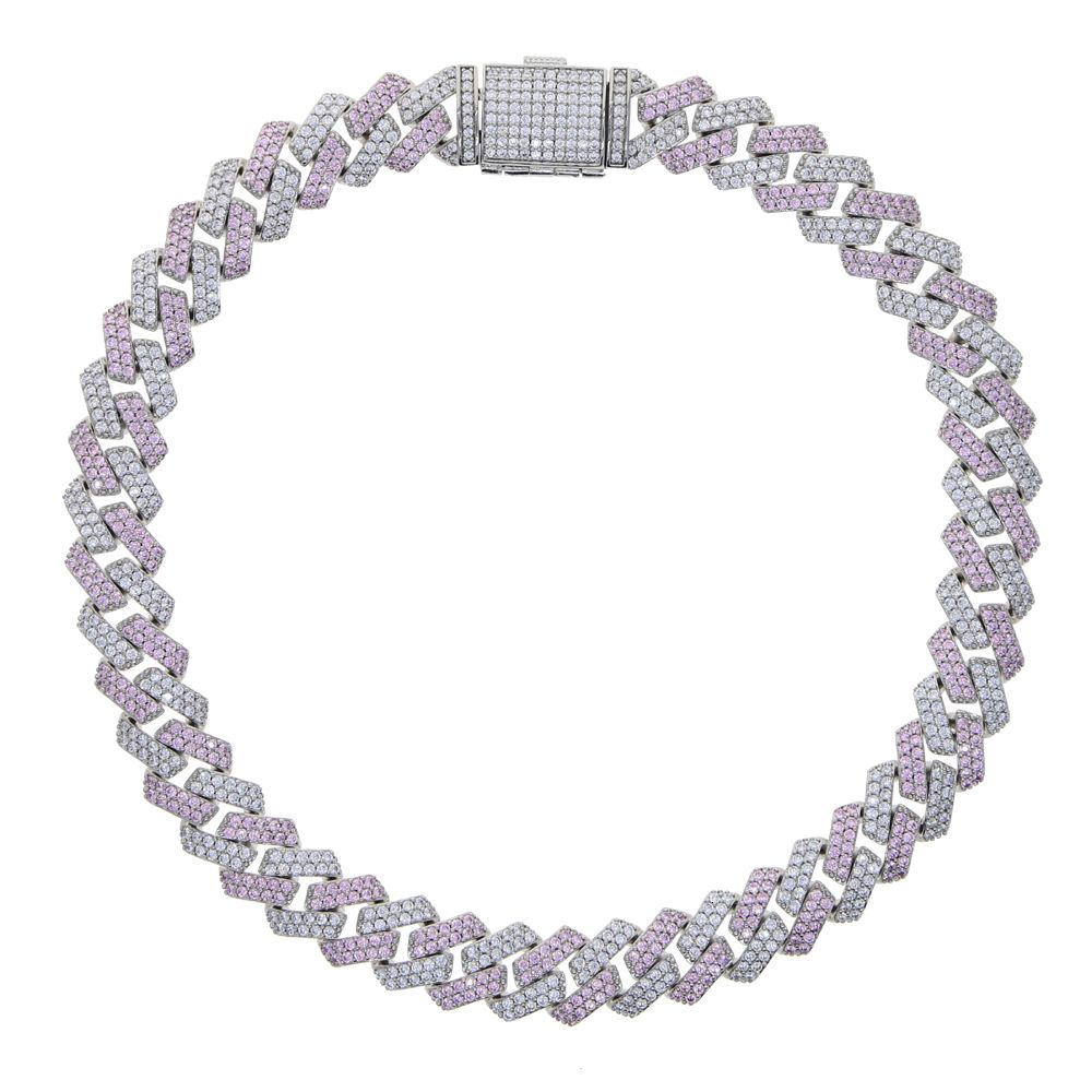 Silver White Pink-Bracelet 20cm