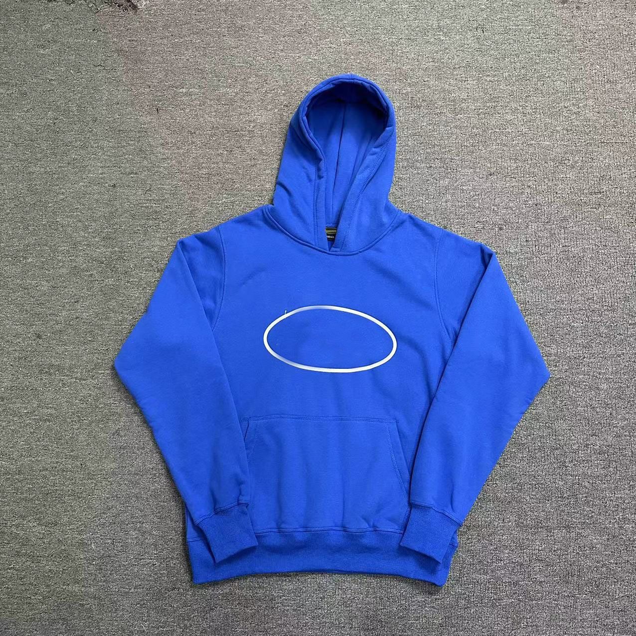 blue hoodie