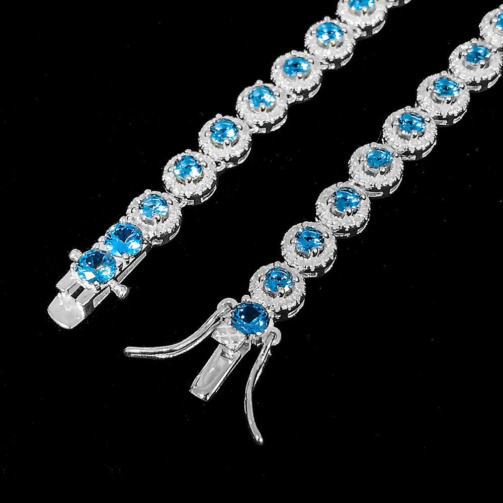 Silver+blue Cz-22inch