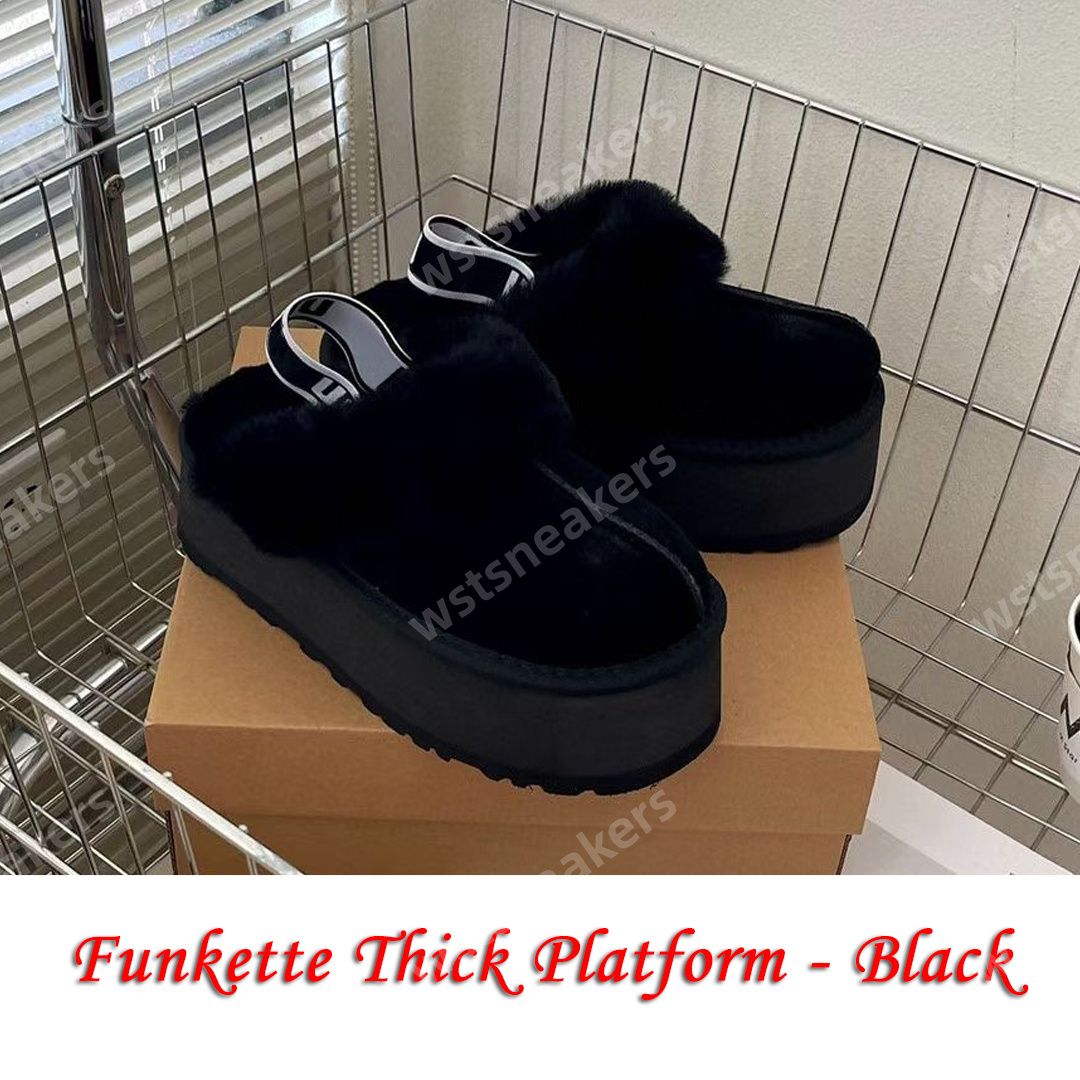 Funkette dicke Plattform - schwarz