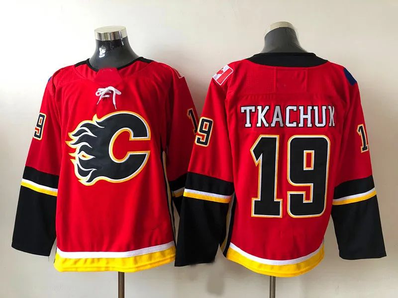 2021 2022 New Reverse Retro Black Calgary Flames #19 Matthew Tkachuk 5 Mark  Giordano 13 Johnny Gaudreau 23 Sean Monahan Ice Hockey Jerseys From  Top_eastbay66, $20.74