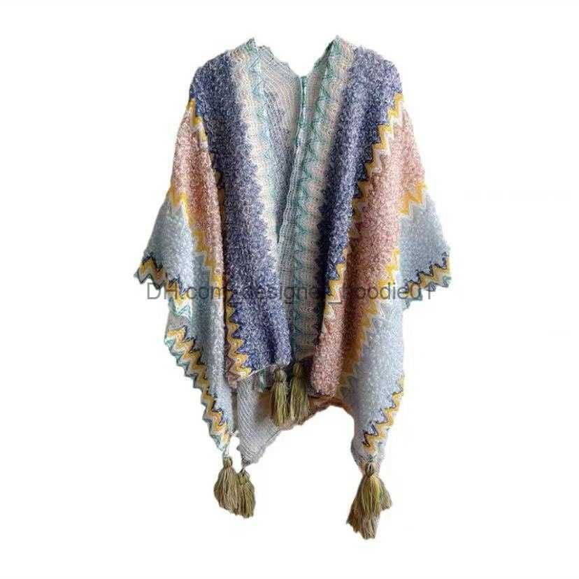 Lightblueethnicstyleshawl