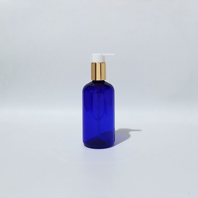 250ml blue gold white plastic