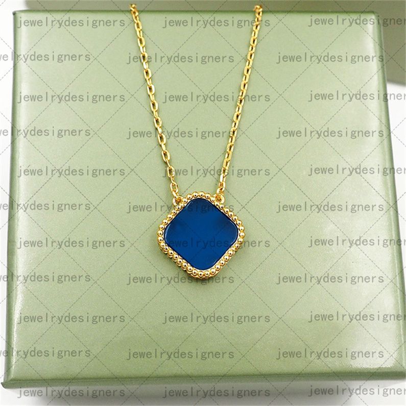 Necklace/Gold+blue