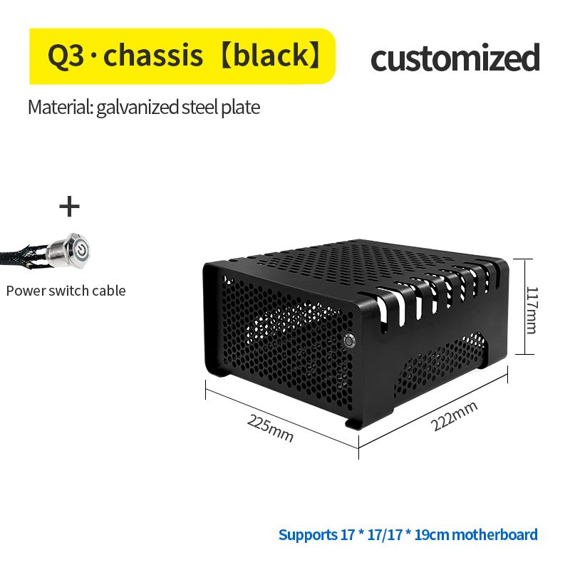 Q3 -chassi - Svart