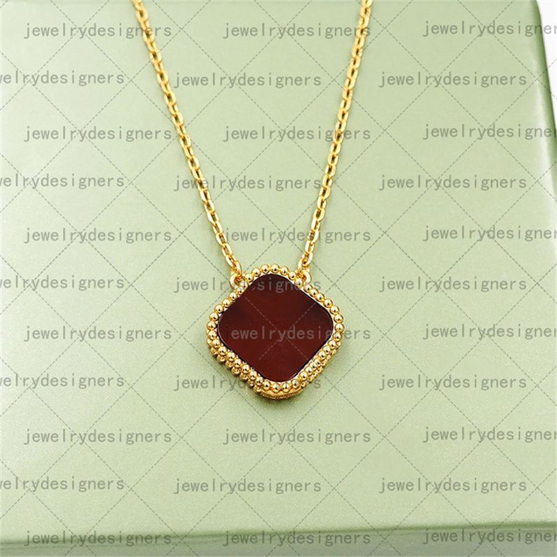 Necklace/Gold+Red