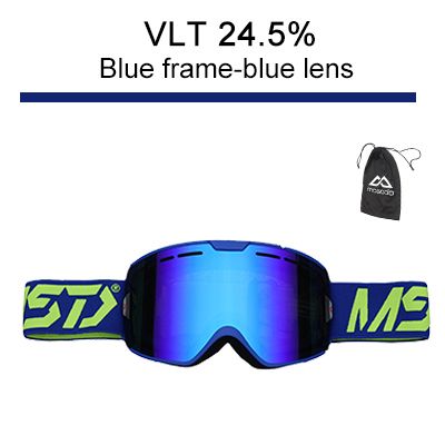 lunettes de ski bleues