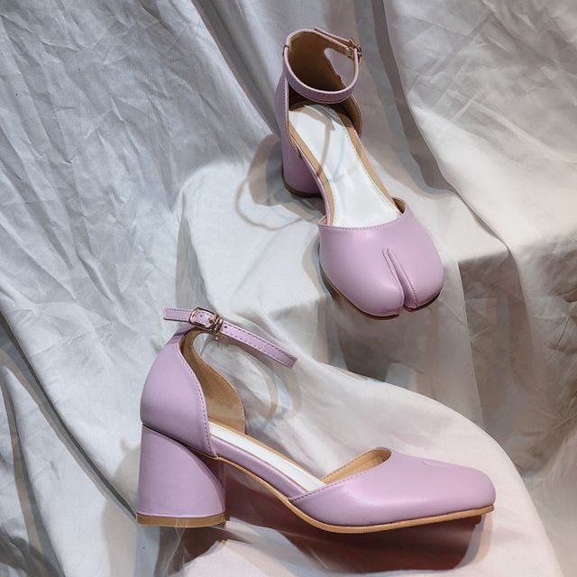 Sandales violettes 6 cm