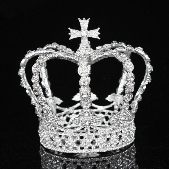 Zilveren tiara kroon