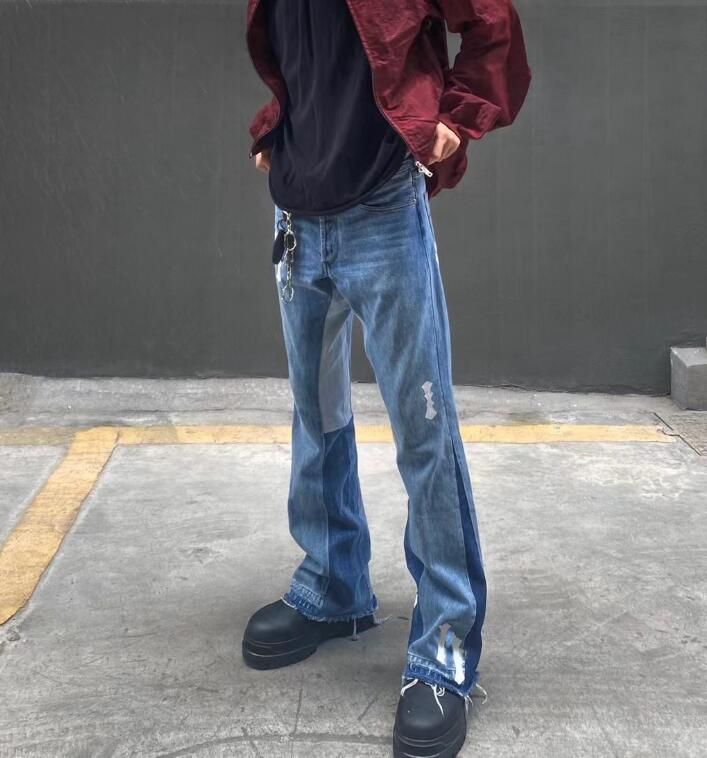 Streetwear Hip Hop Calça Jeans Baggy Para Homens Coreano Y2k Moda