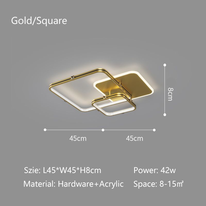 Gold D45cm Square China Dimmable RC