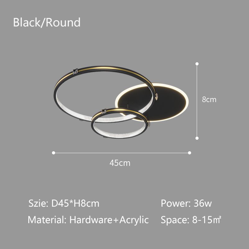 Balck D45cm Round China Dimmable RC