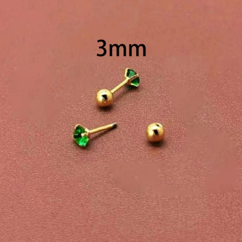 Gold Green 3MM-2PC