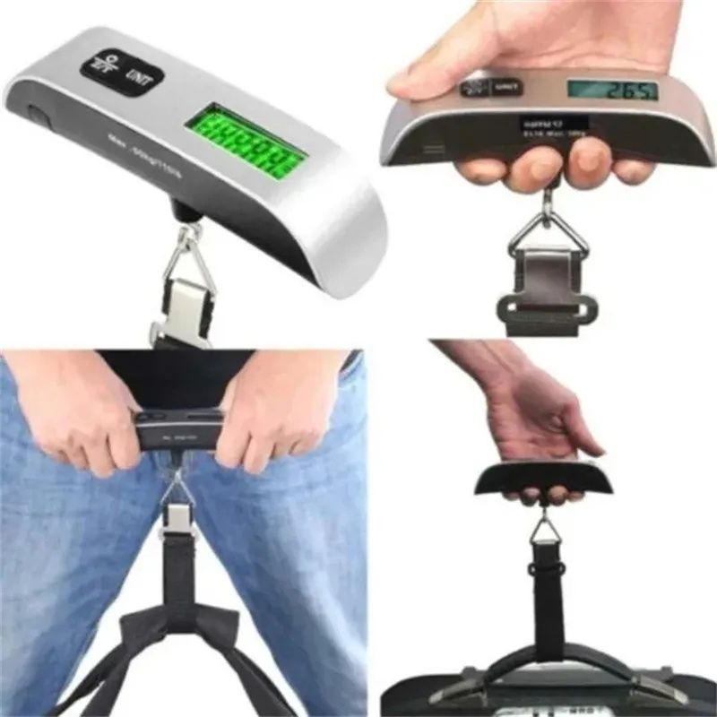 50kg/110lb Portable LCD Electronic Hanging Scale Small Luggage