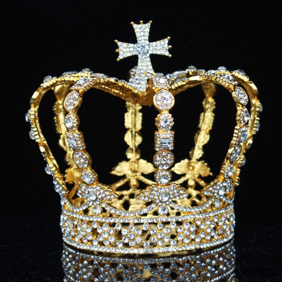 Coroa de tiara de ouro