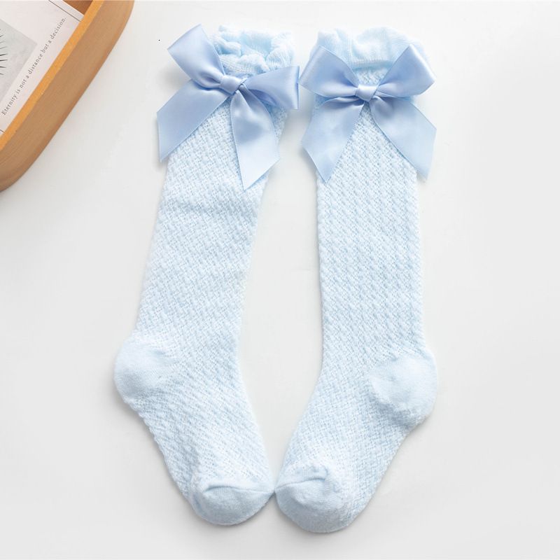 Blue Bow Socks