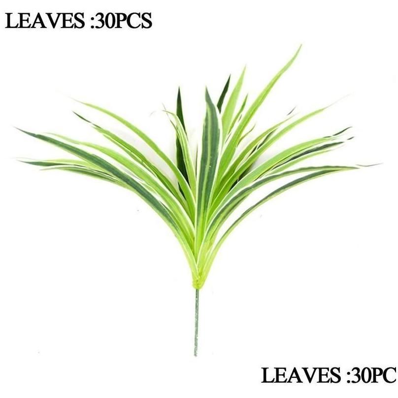 30 Leaves 25Cm White