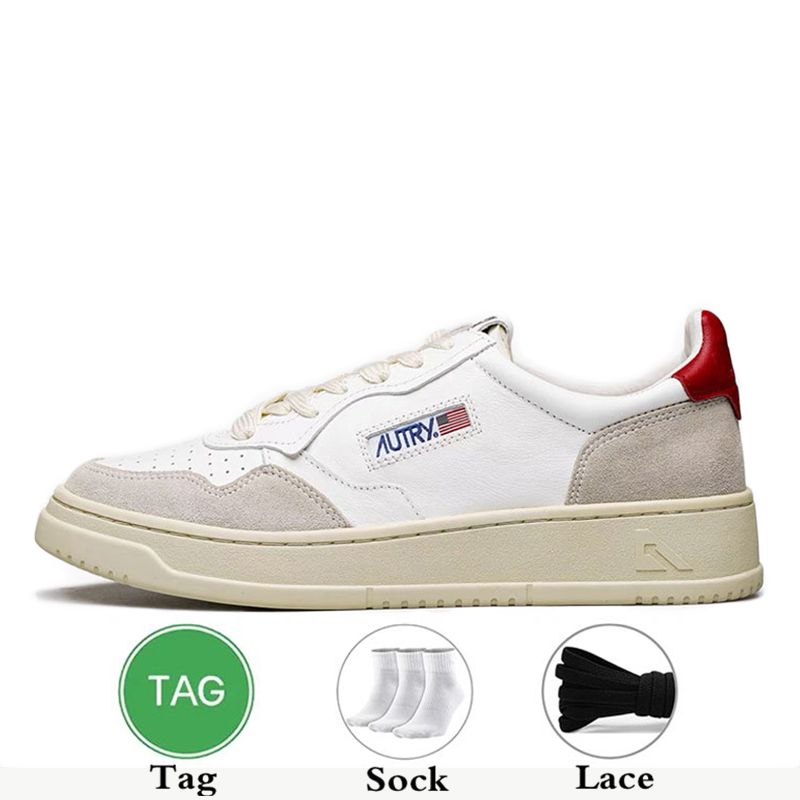 Suede White Red