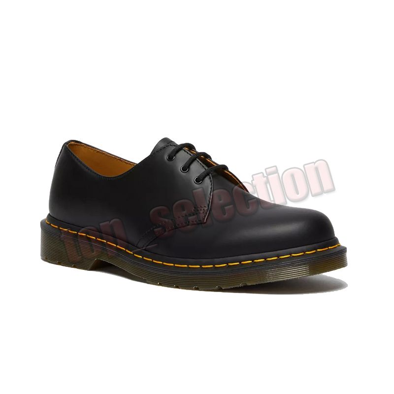 Låg 1461 slät läder Oxford Black 35-