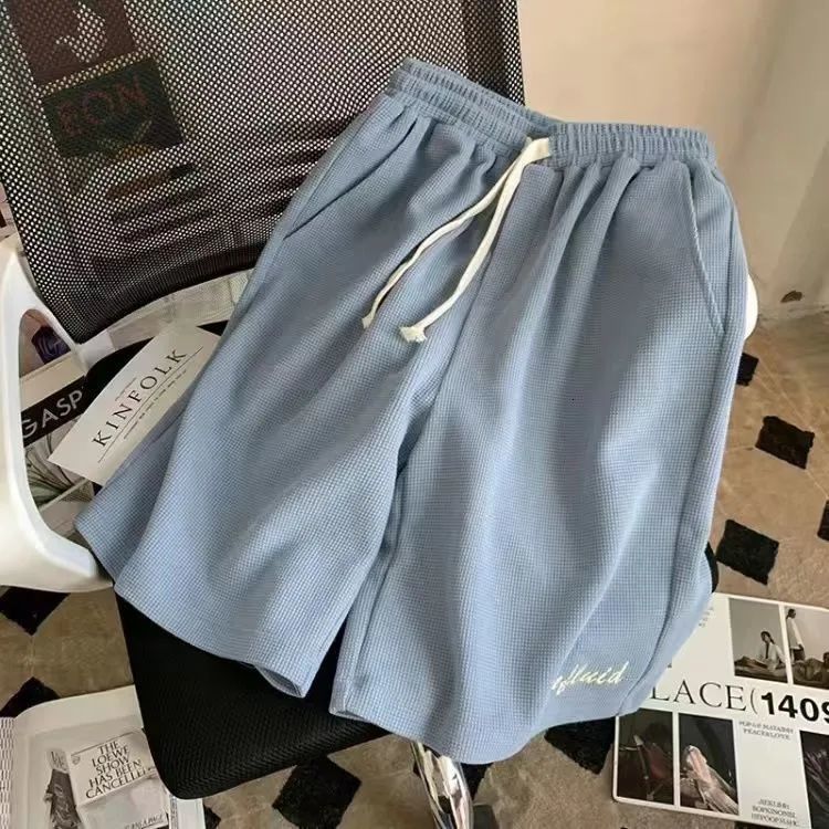 only blue shorts