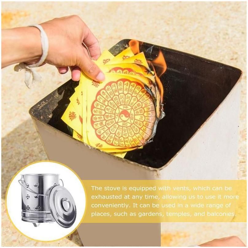 1 Set Burning Fire Bin Useful Prime Burn Barrel Paper Burning