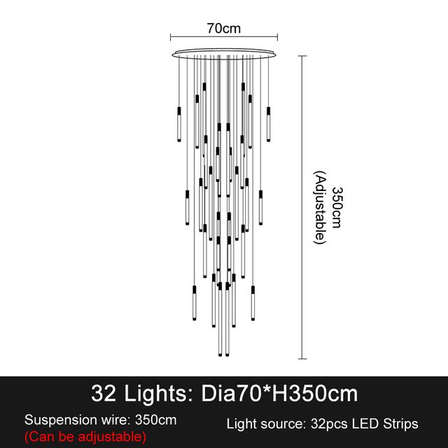 Dia70cm 32 lampor